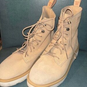 Beige Lace-Up Sorel Boots